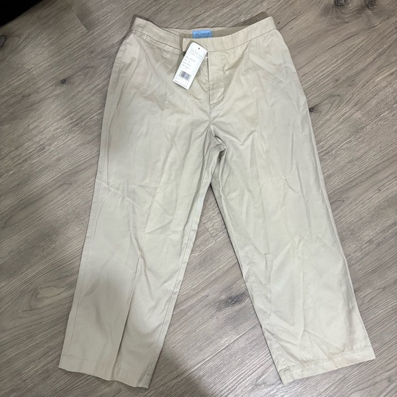 Sigrid Olsen Beige Straight Leg Cropped Pants Women’s Sz 4 NWT Nautical Classic - Picture 1 of 8